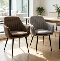 Chaise de salle à manger moderne minimaliste de luxe italien, mobilier de maison, dossier rembourré pour restaurant et salon