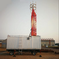 JUNHAO COW-C OEM Factory 20ft Containerized COW Mobile Base Station Hydraulic Tilt-up Hybrid Telecom Tower Hot Dip Galvanized