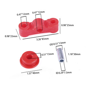 Bujes de Palanca de Cambios de Poliuretano Civic Serie D, 16 mm, Ajuste a Presión, Rojo, 92-00 - Product Image 4