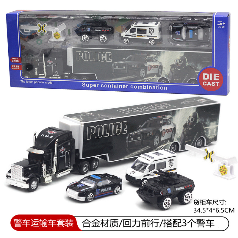 Ensemble de transport de voiture de police