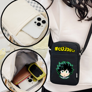 Bolso de Mano con Cremallera <span class=keywords><strong>My</strong></span> <span class=keywords><strong>Hero</strong></span> <span class=keywords><strong>Academia</strong></span>, Cartera, Monedero, Bolsa de Dulces Midoriya Izuku Todoroki Shoto, Bolso Bandolera Bakugo, Regalo de Cumpleaños - Product Image 4