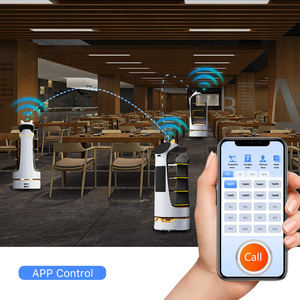 Mejores Robots Comerciales Robots De Servicio <span class=keywords><strong>Robot</strong></span> Mesero con pantalla AD de 15,6 pulgadas para entrega de alimentos - Product Image 3