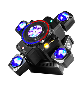 Luz Móvil Profesional de 4 Brazos LED, 100W RGBW, con Efectos de Haz, Láser y Estroboscópico 4 en 1, Iluminación de Escenario DMX512 para Discotecas, DJ, Clubes Nocturnos y <span class=keywords><strong>Arenas</strong></span> - Product Image 5