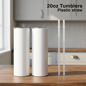USA Stock 20oz Stainless Steel Double Wall Vacuum Insulated Tumbler Leak-Proof Plastic <b>Straw</b> Minimalist Design Gift Box - Product Image 2
