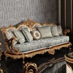 Meubles de salon canapé en cuir véritable rouge royal, meubles de canapé en cuir de luxe de salon - Product Image 2