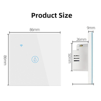 Interrupteur de chauffe-eau FIKO Smart touch EU/UK Standard Matériau en verre trempé blanc avec WiFi/Zigbee/Homekit/Tuya/Smart life App