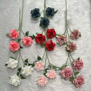 Ramo de Rosas Artificiales Junheyuan en Blanco, Rosa Claro, Rosa Oscuro, Rojo, Morado, Rojo Oscuro y Negro para Decoración de Bodas y Hogar, Arreglos Florales - Product Image 4