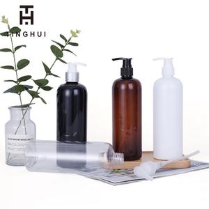 Conteneur de shampooing vide 100ml 150ml 250ml 300ml 500ml, bouteilles de shampooing en plastique PET transparentes ambrées avec pompe distributeur - Product Image 6