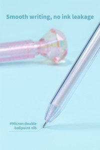 热销塑料促销卡哇伊钢笔0.5毫米韩版钢笔卡通可爱钻石水晶中性笔学校文具 - Product Image 4