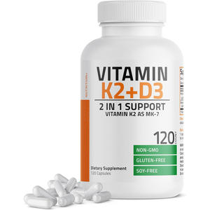 Natuurlijke Kruidenextract Vitamine D3 <span class=keywords><strong>K2</strong></span> <span class=keywords><strong>Capsules</strong></span> Om De Immuniteit Te Verbeteren Sterke Botten Gezondheid Van Tanden En Hartgezondheid Supplement - Product Image 1
