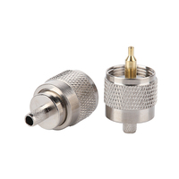 Connecteur RF mâle UHF droit nickelé PL-259 à sertir pour câble RG58 RG59 RG174