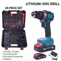 Ensemble de perceuse électrique sans fil 21V tout-en-un, kit d'outils électriques polyvalents portables pour l'entretien et l'assemblage professionnels