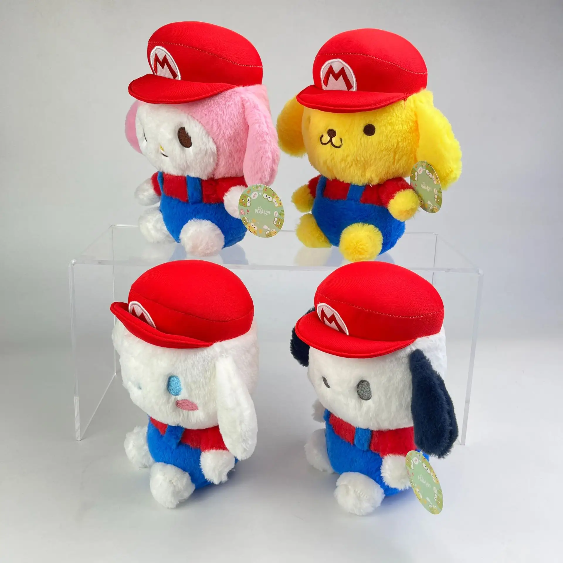 Mix Wholesale 8 inch Sanrioo Melody Kuromi Mario Dolls Anime Cartoon Figure Plush Toys Kids Girls Gifts