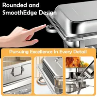 Luxe 9L roestvrijstalen chafing dish buffetset, voedselwarmer voor grootschalige bruiloftcatering en hotelevenementen
