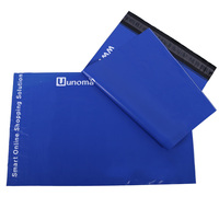 Fond bleu foncé Logo imprimé en blanc Pochette professionnelle Express Sacs postaux en poly imprimés personnalisés et écologiques pour boutique en ligne