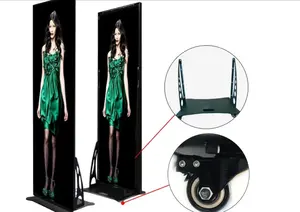 High Refresh Wifi 4G USB Plug Control Outdoor P2.5 LED Poster Portable Advertising Machine Led Poster Display Screen