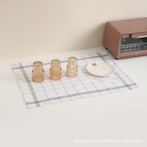 Mantel de Tela para Té 38x66 cm, Diseño a Rayas y Cuadros, Poliéster y Algodón, Paño de Cocina Multiusos - Product Image 4