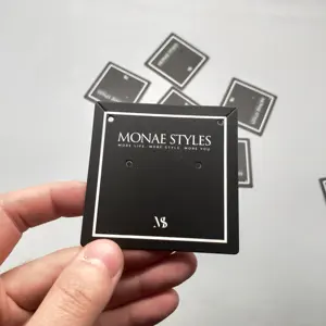Brinco de pulseira impresso, etiqueta privada personalizada impresso pulseira exibição de papel titular cartão colar de embalagem jóias brinco cartão com logotipo