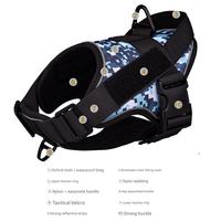 Ensemble de harnais pour chien en Nylon luxueux ceinture de Traction tactique Camouflage imperméable réfléchissant réglable fourrure respirante Simple