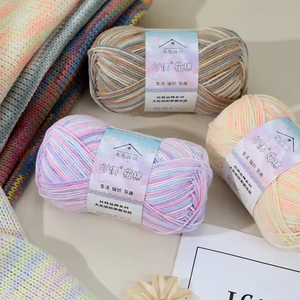 Ventas calientes 1,5mm 50g Hilo <span class=keywords><strong>de</strong></span> fantasía Hilo <span class=keywords><strong>de</strong></span> tejer <span class=keywords><strong>de</strong></span> algodón peinado <span class=keywords><strong>de</strong></span> leche Hilo <span class=keywords><strong>de</strong></span> algodón <span class=keywords><strong>de</strong></span> leche <span class=keywords><strong>de</strong></span> <span class=keywords><strong>ganchillo</strong></span> 4 capas para suéteres y bufandas - Product Image 5