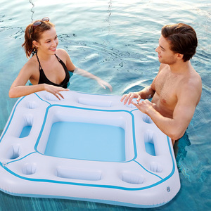 MORRU Tavolo Gonfiabile in PVC per Giochi d'<span class=keywords><strong>Acqua</strong></span> e Carte, Blu e Verde, Divertimento Acquatico per Piscina Esterna, Adulti e Bambini - Product Image 3