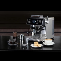 Machine à café expresso numérique commerciale personnalisée avec mousseur à vapeur, panneau de commande TFT, moulin à café intégré et écran OLED