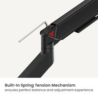 Support de moniteur de jeu LDT126-C012 17"-32" 10kg, fixation de bureau entièrement réglable avec bras à ressort à gaz unique