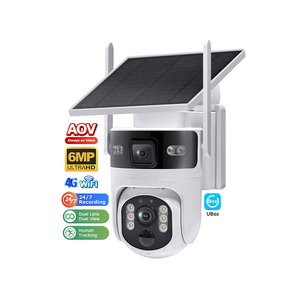 Cámara Solar AOV PIR 6MP HD de Doble Lente 4G Wifi, Bajo Consumo, Visión Nocturna a Color 24/7, IP65, PTZ, Detección de Movimiento, Cámara de Red - Product Image 1