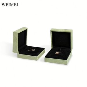 Boîte à bijoux en velours Bague Bracelet Collier Emballage Marque verte WEIMEI - Product Image 5