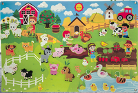 Grand tableau mural en feutre sur le thème de la ferme, ensemble complet pour l'enseignement de l'histoire en maternelle, jouet éducatif pour enfants, vente en gros, jouets DIY pour enfants
