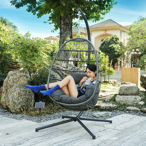 Derui Anti-corrosione metallo <span class=keywords><strong>altalena</strong></span> sedia a casa balcone parco sedia a dondolo protezione sole camera da letto ragazza appeso cesto <span class=keywords><strong>altalena</strong></span> per - Product Image 1