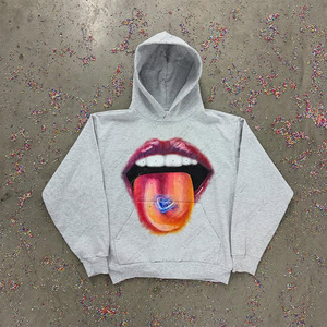 Fabricante Distressed Vintage Men Hoodie Stonewashed Sudaderas con capucha de gran tamaño Ropa de calle de alta calidad Y2K Boxy Fit Hoodie - Product Image 6