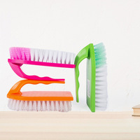 Soleil En Gros Ménage En Plastique Brosses De Nettoyage Creative Antidérapant Poignée Éponge Conception pour Salle De Bains Blanchisserie Nettoyage Des Sols