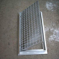 Grille de passerelle en acier galvanisé à chaud multi-usages, grille en acier de tailles standard, grille d'escalier antiseptique en acier