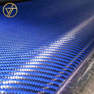 Azul Tecido kevlars carbono híbrido sarga tejido Kevlars Aramid 3K tela de <span class=keywords><strong>fibra</strong></span> de carbono para carcasa de teléfono móvil - Product Image 1