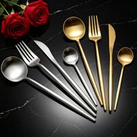 Ensemble de couverts de haute qualité, résistant au lave-vaisselle, couteau, cuillère, fourchette, en acier inoxydable 304, finition mate, pour restaurant, cantine