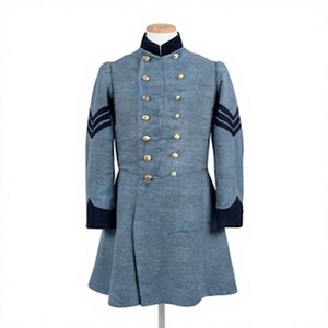 Historical Men's Waterproof <b>Woolen</b> Frock Coat American Reproduction Long Button Front Outerwear - Product Image 1