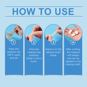 Oralhoe solidi riempimenti temporanei Video trucco denti protesi puntelli colla dentale particelle - Product Image 5