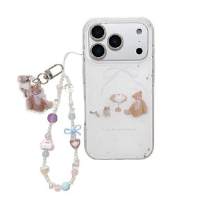 Funda de Teléfono Coreana con Diseño de Gato Panda y Lazo, Doble Capa, para iPhone 17 Pro Max/16/15/14 - Product Image 3