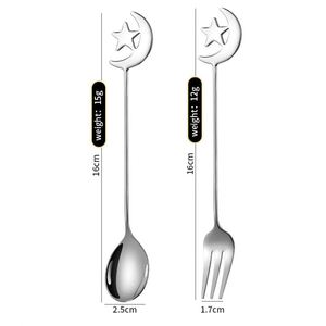 Cuillère et fourchette à café en acier inoxydable de luxe, écologiques, en or, couverts, vaisselle musulmane, cadeau pour l'Aïd Moubarak, Ramadan - Product Image 3