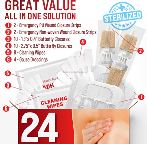 Tiras de Cierre de Heridas de Emergencia YOJO, 3 Aplicaciones Fáciles, Bandas Adhesivas Tipo Mariposa, Kit de Cierre de Laceraciones Sin Costuras e Indoloro, Desinfección con EO - Product Image 4
