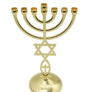 21cm yıldız yahudi Menorah Hanukkah 7 şube