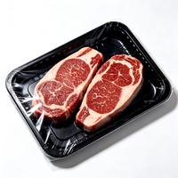 Boîte à aliments empilable en PET de qualité alimentaire, multi-compartiments, pour l'emballage de viande et de poisson à emporter