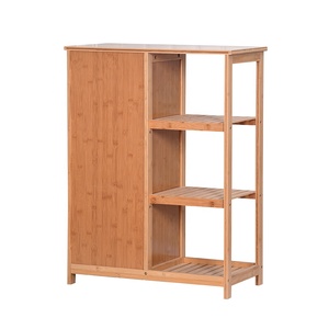 Meubles de maison modernes armoire de rangement en bambou polyvalente pour cuisine salon salle de bain armoire de sol - Product Image 4