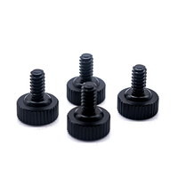 Vis à molette moletée en nylon noir, fixation manuelle, pour boîtiers d'équipements informatiques, M3 M4 M5 M6 M8, directement de l'usine