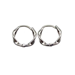 S925 Sterling <b>Silver</b> Hoop Earrings Geometric Design Everyday Wear 925 <b>Silver</b> Ear <b>Studs</b> For Women Fashion Jewelry - Product Image 5