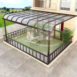 Nuovo Stile di Tende da Sole Moderne per Terrazze con Telaio in Alluminio e Tetto in Policarbonato, 1 Set di Strutture da Giardino - Product Image 4