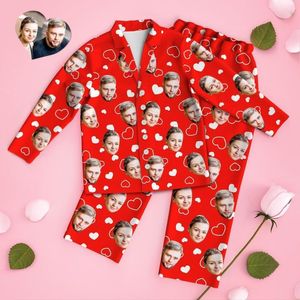 Setelan piyama poliester pria, celana lengan panjang bercetak 2 potong untuk pria - Product Image 3