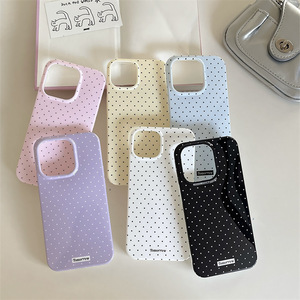 Funda Minimalista Estilo Coreano con Diseño de Puntos para <span class=keywords><strong>iPhone</strong></span> 17 <span class=keywords><strong>Pro</strong></span> <span class=keywords><strong>Max</strong></span>, Apple 16, Funda Suave para Chicas de 15 Pulgadas, Tamaño 14/13 Pulgadas - Product Image 1