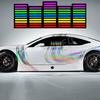 Jdm, gran oferta, personalizado, luz Led, pegatinas para parabrisas de ventana de coche, Panel Led brillante de luz, estilo de carreras, piezas universales para coche